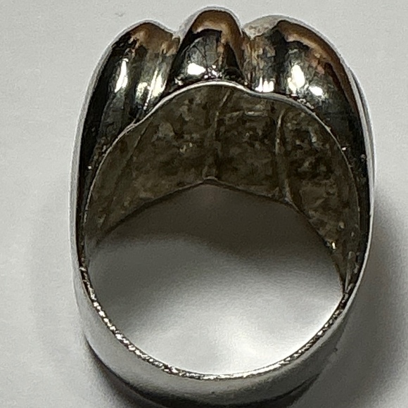 CHARLES KRPELL Sterling Silver Ribbed Ring. Size 8.5 - Picture 8 of 12